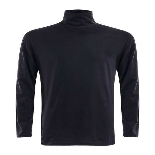 Homme Garçon Chaud Coton Col Montant Chandail Chandail Hauts Col Roulé Chemises