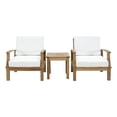 thumbnail image 1 of Modway Marina Ensemble de Conversation Moderne en Bois 3 Pcs en Naturel/blanc, 1 of 5