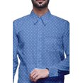 thumbnail image 4 of BESTMAN Chemise en Coton Imprimée avec Poches Col Évasé Boutonnée Chemise Formelle, 4 of 5