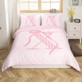 thumbnail image 1 of Erosebridal Housse de Couette Princesse avec Nœud Simple, Literie Buffalo Rose Taille Simple, Déco Lettre Initiale X, Réversible 2 Pcs, 1 of 7