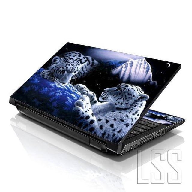 LSS Laptop Skin Sticker With 2 Wrist Pads Mountain Lions Pattern 15.6 Inches