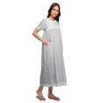 thumbnail image 2 of Moomaya Printed Nightdress For Ladies Cotton Ruffled Border Nursing Night Gown, 2 of 5