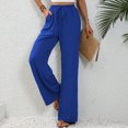 thumbnail image 2 of FAIWAD Womens Wide Leg Palazzo Pants Spring Summer High Elastic Waist Loose Casual Flowy Pants with Pockets, 2 of 7