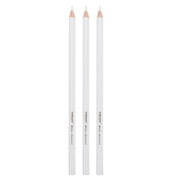 CIMAXIC 3 Pcs Crayons de Fusain Croquis Crayons Blancs Dessin Croquis Outils de Peinture,6.89"X0.39"X0.39 Pouces