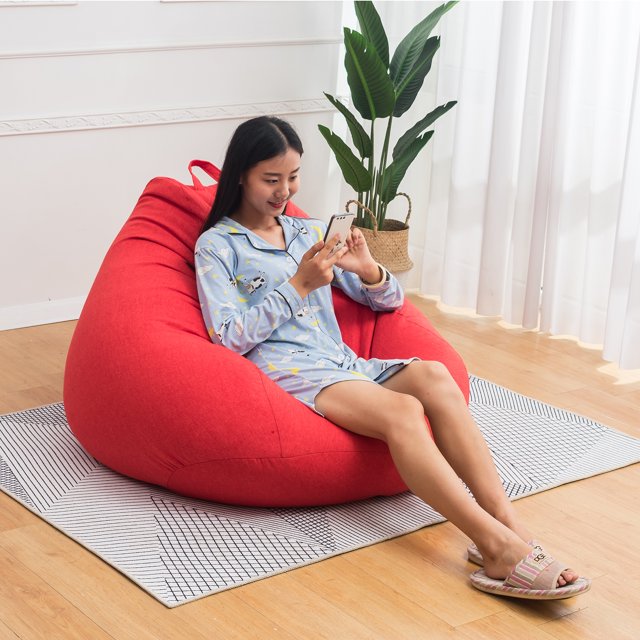 Housse de Pouf Décoratif Intérieur Plusieurs Couleurs Tatami Chaises Canapé Paresseux Lavable (Remplissage Non Inclus)