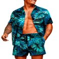 thumbnail image 1 of Stylish Matching Set  Men‘s Printed Shirt and Shorts for Hawaii, 1 of 9