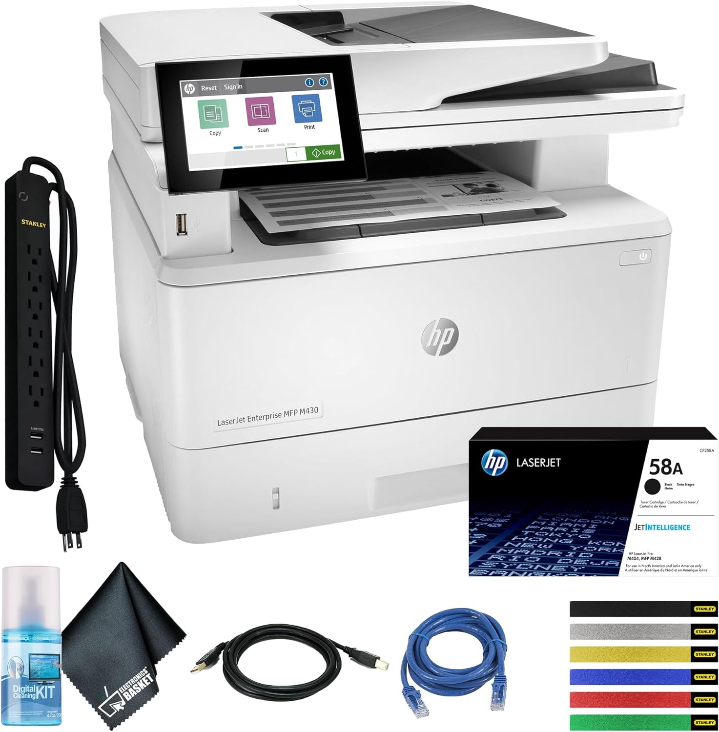 HP LaserJet Enterprise MFP M430f Imprimante Laser Monochrome + Parasurtenseur + Plus