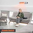 thumbnail image 3 of Gymax 1500W Infrared Wall Mount Space Heater Indoor Outdoor w/ Remote Control, 3 of 10