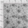 thumbnail image 2 of oneOone Cotton Silk Gray Fabric Floral Retro Craft Projects Decor Fabric Printed By The Yard 42 Inch Wide, 2 of 5