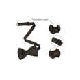 thumbnail image 3 of INSPIRE CHIC Men's Pre-Tied Bow Ties Adjustable Strap Solid Color Knitted Bowtie Brown, 3 of 5