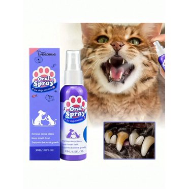1pc Pet Teeth Cleaning Spray, Removes Stains And Odor, Fresh Breath, Oral Care For Dogs And Cats