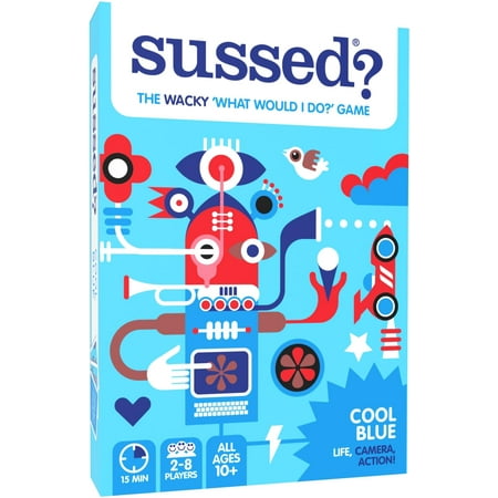 SUSSED The Wacky What Would I Do card game - Social Fun for Teens, Boys & girls - 10+ Years - cool Blue Deck with 200 great conversation Starters