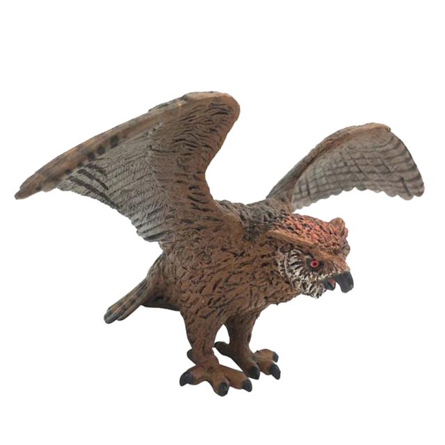 S SERENABLE Animal Models Toy Simulation Miniature Bird Figure Model Plastic Figurine Statue Owl
