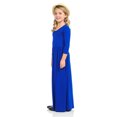 thumbnail image 5 of 2025 Robe de Fête pour Tout-Petit à Manches Longues Col Rond Solide Ample Noël Décontractée Tenue Quotidienne Longue Sans Manches Maxi Princesse, 5 of 5