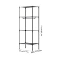 thumbnail image 3 of RKSTN Plast C Coat Rack Coat Rack Freestanding Closet Organizer Hall Tree with 2 Storage Shelves Corner Storage Organizer for Entryway Bedroom, 3 of 5