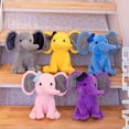 thumbnail image 3 of SUNSIOM Jouets Duveteux pour Enfants, Poupée en Peluche Multicolore en Forme d'Éléphant, 3 of 8