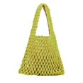 thumbnail image 2 of Cotton Thread Handbags Straw Woven Hollow Net Shopping Beach Vacation Purses, 2 of 7