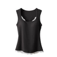 thumbnail image 1 of RXMEKW Camisole à Bretelles Sans Manches pour Femmes comme Haut de Pyjama en Polyester, Noir, 1 of 9
