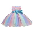 thumbnail image 1 of Robe Tutu de Princesse pour Filles Enfants, Fleur 3D, Paillettes, Nœud, Sans Manches, Sans Bretelles, Robe de Fête d'Anniversaire, Robe de Bal, 1 of 3