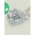 thumbnail image 3 of Faithtur Bébé Filles Garçons Sweat-Shirt, Manches Longues Col Rond Lettres Imprimé Pull-Overs de Chute, 3 of 9