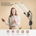 thumbnail image 4 of Double Arms LED Fill Light, Foldable Stick Fill Light With 3200K To 5600K Dimmable Lighting Modes, Gooseneck Table Stand, Flexible Phone Holder For Video Photography, 4 of 8