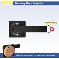 thumbnail image 3 of Poignées de Porte Carrées Modernes Levier de Porte de Passage Poignée Intérieure de Porte Levier Sans Clé Non Verrouillable Ensemble [pour Portes de Couloir Ou de Garde-Robe] Réversible pour Portes des Côtés Droit et Gauche, 3 of 4