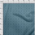 thumbnail image 3 of oneOone Tissu Polyester Spandex Vert Sarcelle Foncé Tissu Géométrique pour Robe Tissu Imprimé au Mètre 56 Pouces de Large, 3 of 4