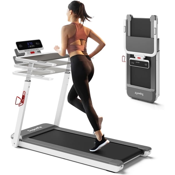 Gymax 3HP Walking Running Jogging Exercise Machine APP Control Folding Treadmill Silver