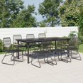 thumbnail image 1 of vidaXL 9 Piece Garden Dining Set Black PVC Rattan, 1 of 5