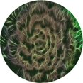 thumbnail image 1 of Ahgly Tapis Rond Lavable en Machine Intérieur Transitionnel Gris Minuit, 6 Pieds Rond, 1 of 7