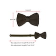 thumbnail image 2 of INSPIRE CHIC Men's Pre-Tied Bow Ties Adjustable Strap Solid Color Knitted Bowtie Brown, 2 of 5