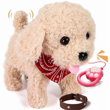 Birdeem Interactive Robot Dog Toy, Electronic Puppy with Touch & Sound Reactions, Soft Plush Pet Robot for Kids, Battery Operated Walking Dog Toy for Imaginative Play
