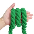 thumbnail image 4 of Unique Bargains 25 Feet Tug of War Rope for Adults Teen 3-Strand Natural Twisted Cotton Rope with Flag Green, 4 of 7