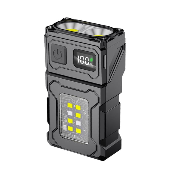 TIELUTT Small Flashlight Rechargeable Compact Pocket Work Light Mini EDC Torch with Gear Light Flashlights Headlamp Rechargeable Hiking Gears for Men Headlights for Your Head Rechargeable Walking out