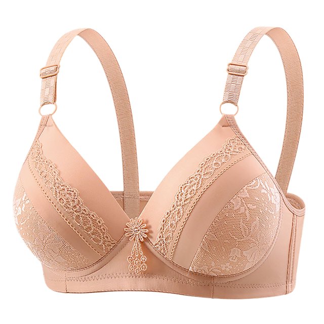 Saving Clearance 2025!Womens Plus Size Bras,,Woman Oversized Wireless Bra Front Button Push Up Underwear Bra