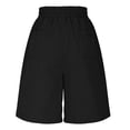 thumbnail image 5 of Summer Clearance! Womens Plus Size Pants,Summer Pants for Womens,Ladies' Summer Fashionable Design Casual And Comfortable High Waisted Loose Drawstring Multi Pocket Five Quarter Pants, 5 of 5