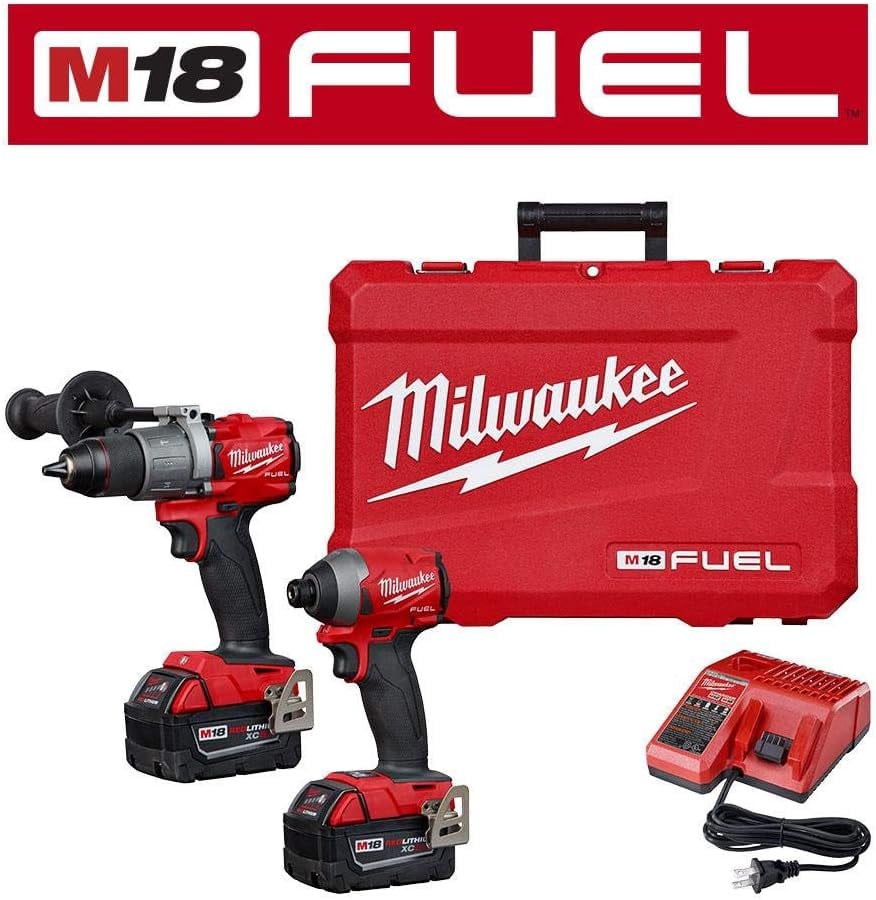 Milwaukee Tool M18 FUEL | 3697-22 - 18V Li-Ion Brushless Cordless Next Generation Hammer Drill Impact Driver Combo Kit (2-Tool) - Brand New