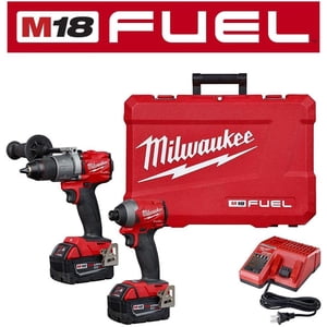 Milwaukee Outil M18 FUEL | 3697-22 - 18V Kit Combo sans fil sans fil Li-Ion de nouvelle génération pour marteau d'impact (2-Tool) - Nouveauté