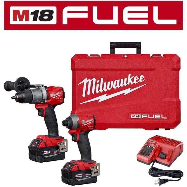 Milwaukee Tool M18 FUEL | 3697-22 - 18V Li-Ion Brushless Cordless Next Generation Hammer Drill Impact Driver Combo Kit (2-Tool) - Brand New