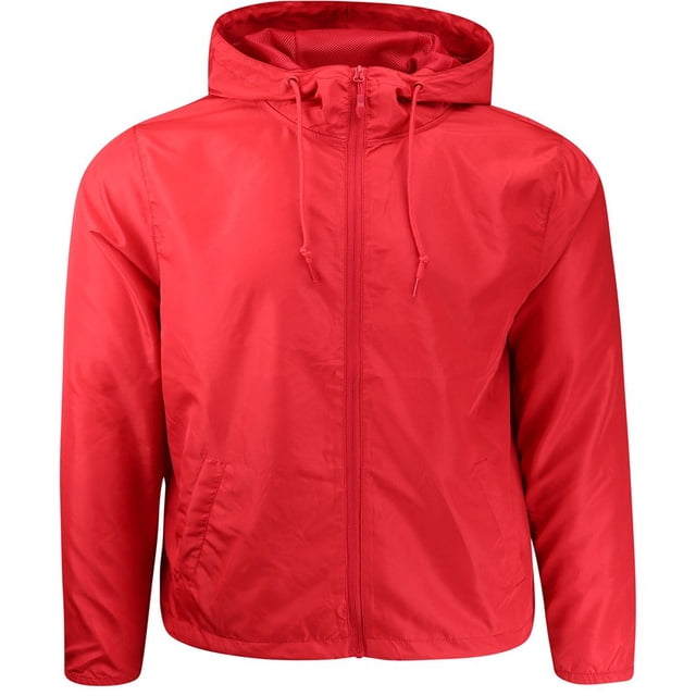 ShirtBANC Men‘s Windbreaker Jacket Hooded Lightweight Water Resistant Raincoat