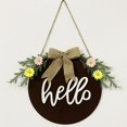 thumbnail image 4 of Hello Sign Home Decor  Front Door  Wood Hanging Welcome Sign  for Farmhouse porch Wall, 4 of 9