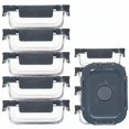 thumbnail image 1 of TechGen Premium Borosilicate Glass Food Storage Containers with Snap Locking Lids, 10 pack, 1 of 7