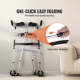 thumbnail image 2 of KFFKFF Folding Walker with Detachable Armrests, Customizable Height Foldable Walker Featuring 5" Sturdy Wheels, Lightweight Aluminum,Forward-Wheeling Assistance Device for Elderly, Disabled, 2 of 9
