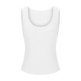thumbnail image 4 of Yuyuzo Ribbed Knit Tank Tops for Women Square Neck Slim Fitted Casual Basic Workout Crop Going out Tops, 4 of 7