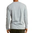 thumbnail image 2 of SLM Mens Cotton Thermal Tops Waffle Knit or Plain Henley Shirts -XL-Basic Heather Gray, 2 of 2