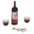 thumbnail image 3 of Miniature Red Wine Toy Model, Well Designed Doll House Red Wine Set Red Wine Glass  For Friends For House Model, 3 of 8