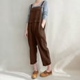 thumbnail image 4 of Timegard Womens Overalls Cotton Linen Oversized Baggy Jumpsuit Casual Sleeveless Rompers with Pockets, 4 of 7