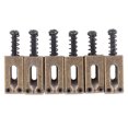 thumbnail image 2 of 6 Pcs Selle de Rouleau pour Guitare Électrique, Selles de Rouleau de Pont Tremolo Réglables Ponts du Système Tremolo Pièces de Rechange Bronze, 2 of 8