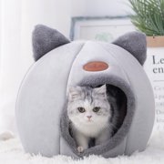 Dvkptbk Pussy Bed for Keeping Warm In Winter Pet Home Bed Large Pussy Bed Fully Enclosed Puss Bed Warm and Soundproof Soothes The Nerves and Helps Pussy Sleep