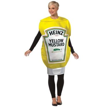 Costume de Bouteille Compressible à la Moutarde Heinz